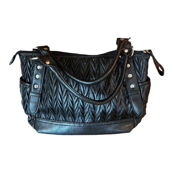 Relic Brand Collection Purse Black Textured Shoulder Strap - Picture 2 of 8